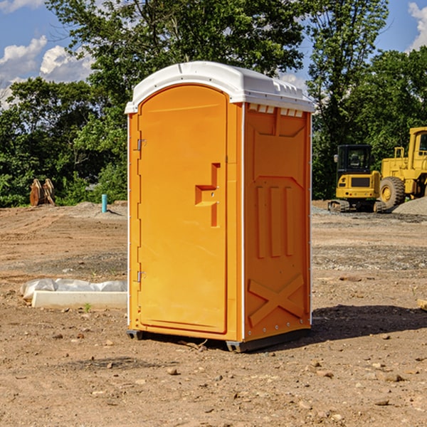 how often are the porta potties cleaned and serviced during a rental period in Farwell